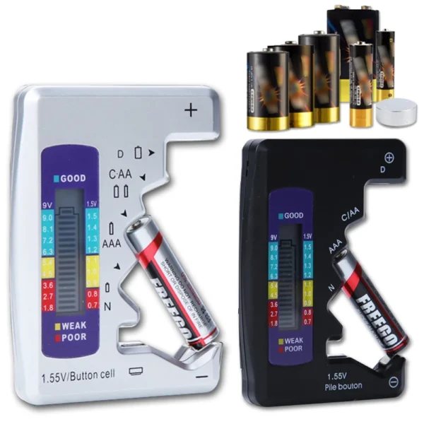 39e276d12a07ca9fe6554d720c146f00.webp Battery Tester LCD Display Capacitance Diagnostic Tool C D N AA AAA 9V 1 5V Button Cell Battery Capacity Check Detector