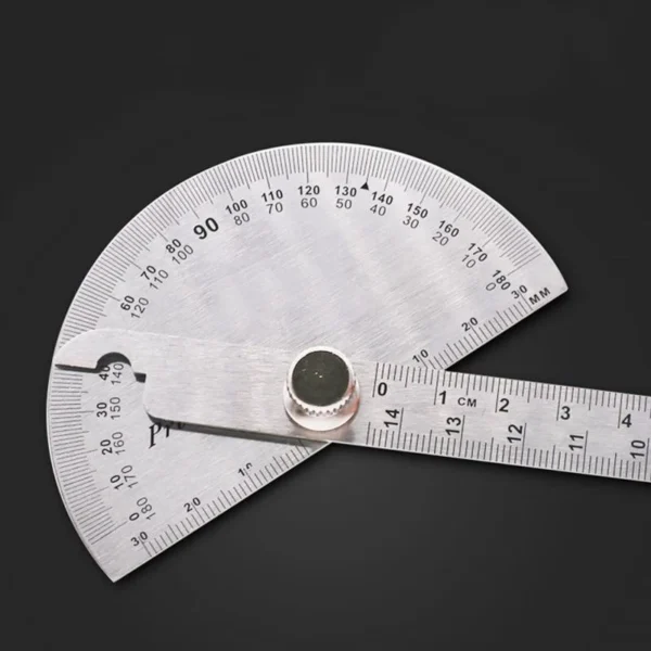 6fd4fad5f6d61582952bebb6e4ad60c4.webp New Stainless Steel 180 Degree Protractor Angle Ruler Rotary Measuring Tool