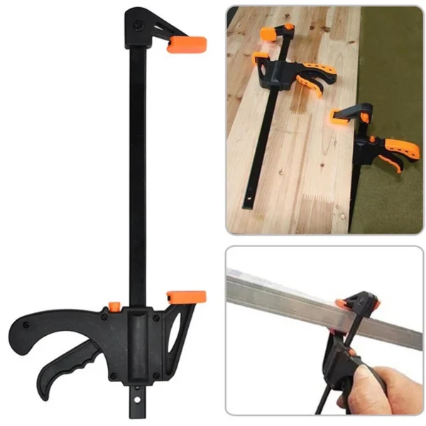4 inchWoodworking Bar F Clamp Clip Hard Grip Quick Ratchet Release DIY Carpentry Hand Vise Tool