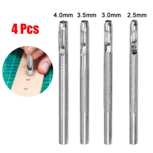 Round Leather Shape Hole Punch Kit Belt Hollow DIY Punch Set Metal Cutter Tool 2 5 3 0 3 5 4 0mm For Watch Band Craft Clothing