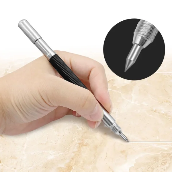 Double End Tungsten Steel Tip Scriber Clip Pen Ceramics Glass Shell Metal Construction Marking Tools 137mm Drop Shipping