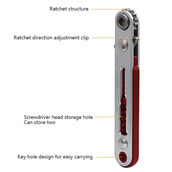 sg-11134201-22100-1505n11sruiv0a.webp 1pc Mini Torx Hex Ratchet Wrench Bidirectional Control For Single Double Head Screwdriver Bits Tool 6 35mm