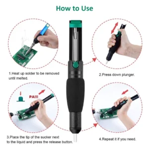 sg-11134201-22110-3js5w1r28fjvd8.webp Professional Solder Sucker Desoldering Pump Suction Tin Removal Vacuum Soldering Iron Desoldering Hand Soldering Tools